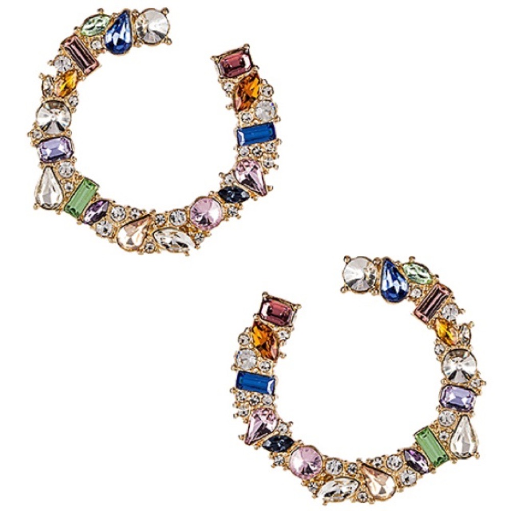 Nisha Hoops in Gold / Multi